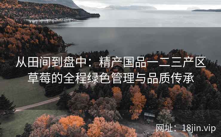 从田间到盘中：精产国品一二三产区草莓的全程绿色管理与品质传承  第2张