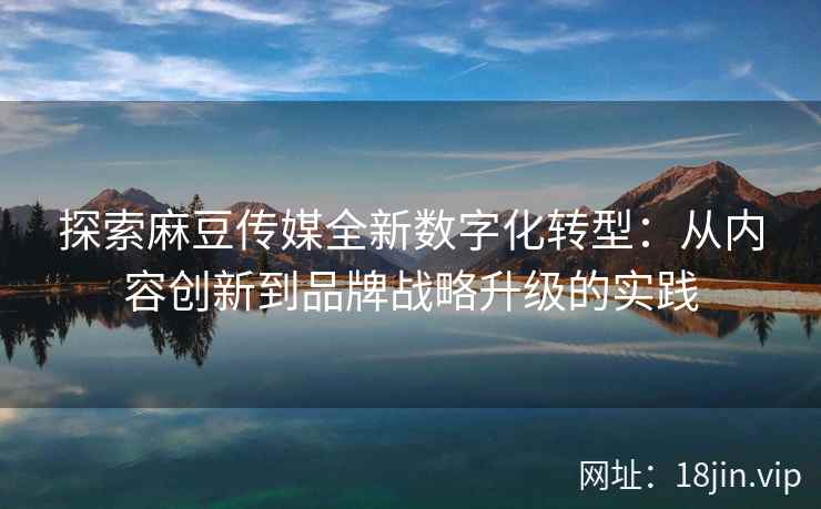 探索麻豆传媒全新数字化转型：从内容创新到品牌战略升级的实践  第1张