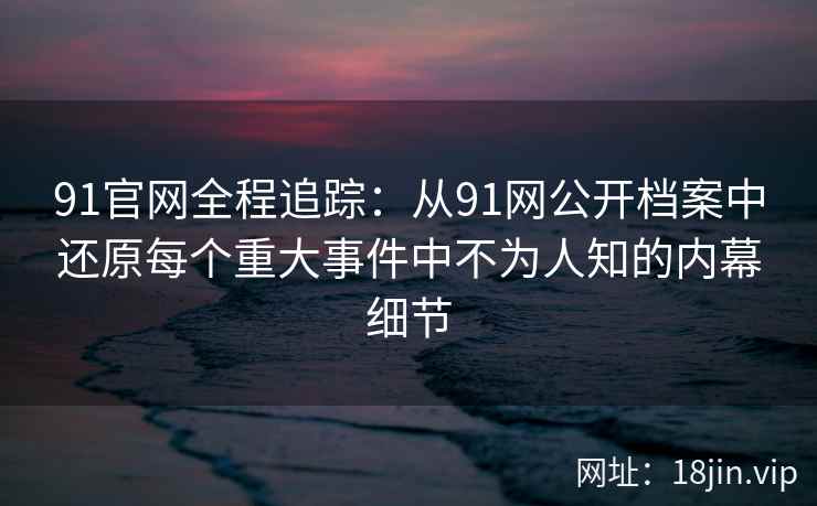 91官网全程追踪：从91网公开档案中还原每个重大事件中不为人知的内幕细节  第1张