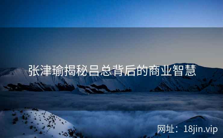 张津瑜揭秘吕总背后的商业智慧  第2张