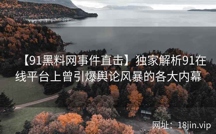 【91黑料网事件直击】独家解析91在线平台上曾引爆舆论风暴的各大内幕  第2张
