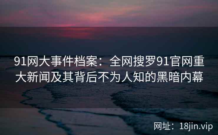 91网大事件档案：全网搜罗91官网重大新闻及其背后不为人知的黑暗内幕  第2张