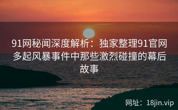 91网秘闻深度解析：独家整理91官网多起风暴事件中那些激烈碰撞的幕后故事  第1张